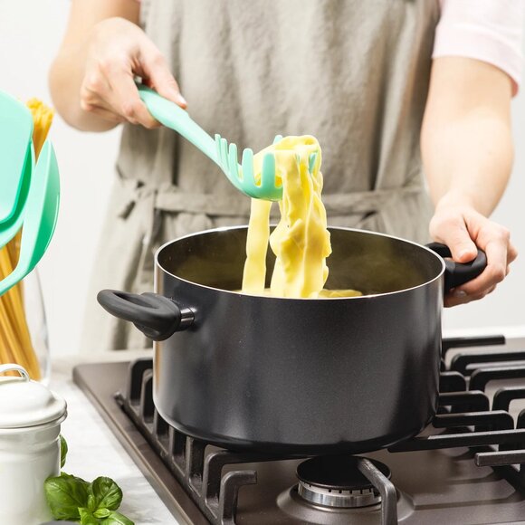 Green Life 7 Piece Kitchen Utensil Set in Turquoise - Picture 4 of 7